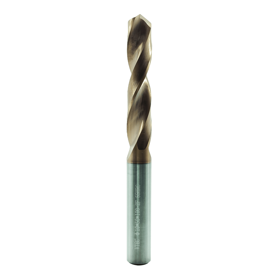 Carbide Drill Bit - 10mm 2 Flute 55HRC