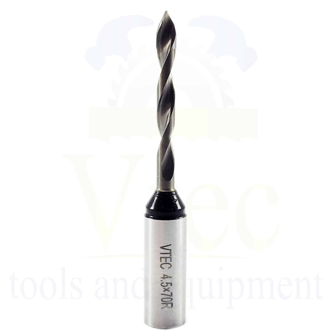 Dowel drilling bit 4.5mm through hole 4.5mmx70 (right hand)