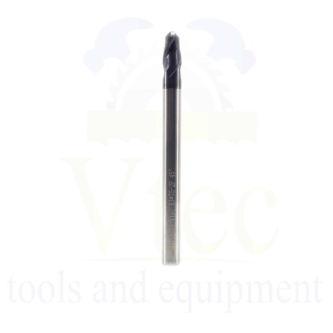 Ballnose Carbide End Mill - R3 (6mm) 45HRC