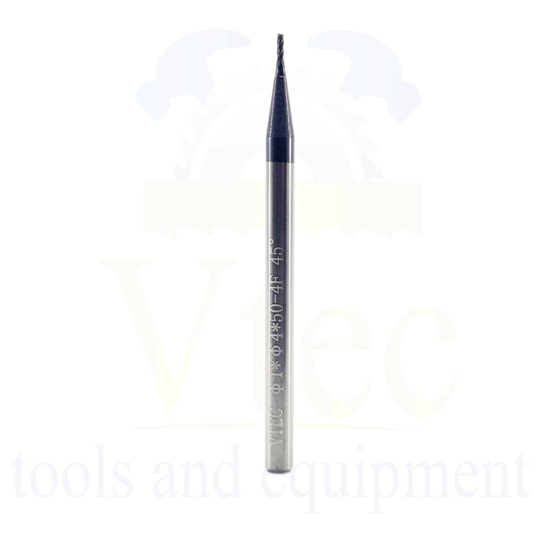 Carbide End Mill - 1mm 4 Flute 45HRC