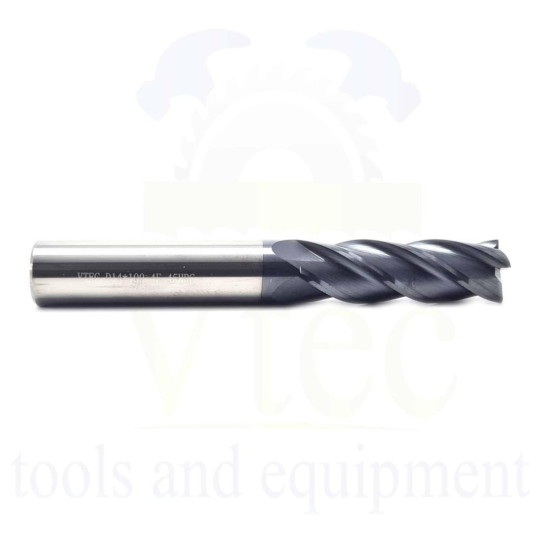 Carbide End Mill - 14mm 4 Flute 45HRC