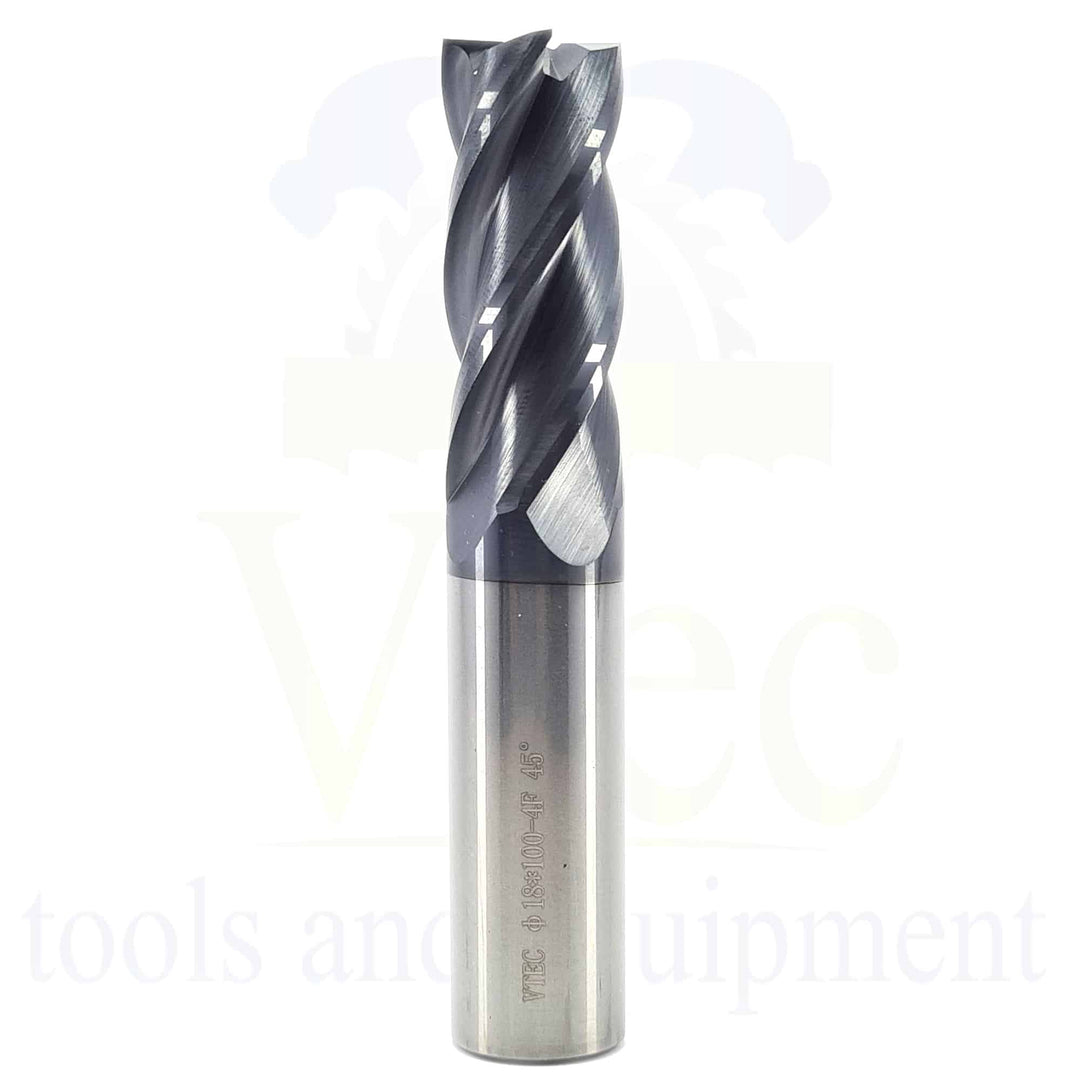 Carbide End Mill - 18mm 4 Flute 45HRC