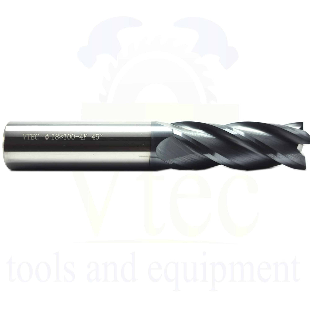 Carbide End Mill - 18mm 4 Flute 45HRC
