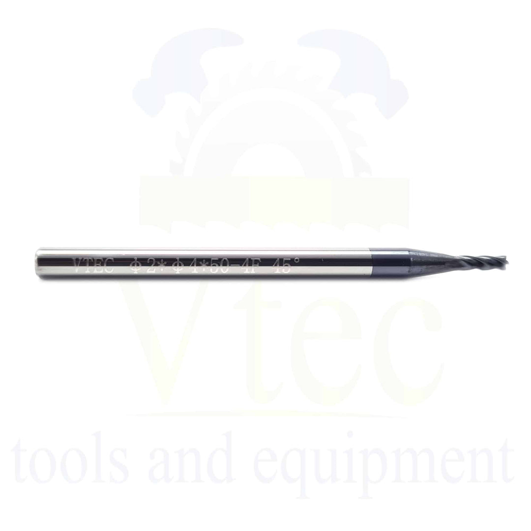 Carbide End Mill  - 2mm 4 Flute 45HRC
