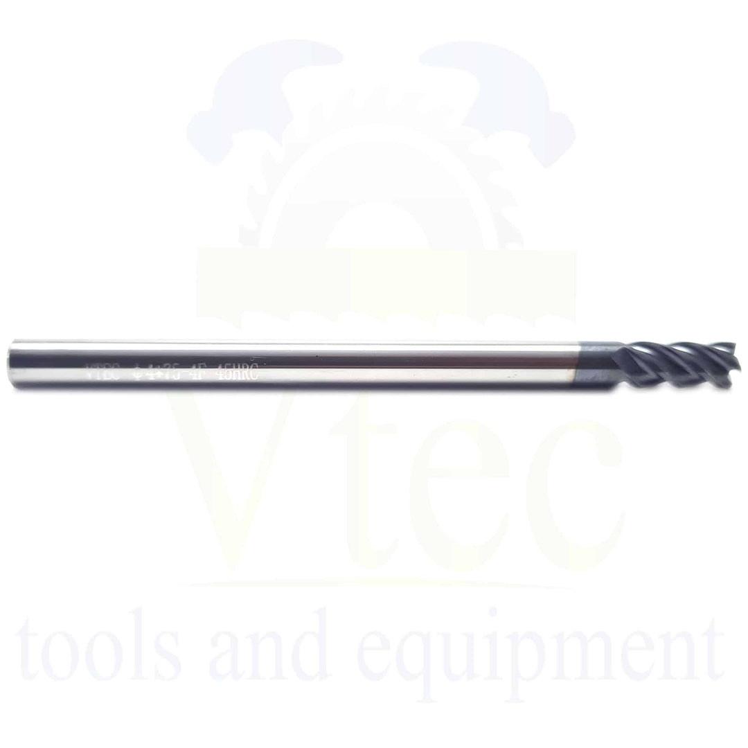 Carbide End Mill - 4mm 4 Flute 45HRC