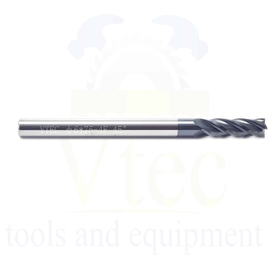 Carbide End Mill - 5mm 4 Flute 45HRC