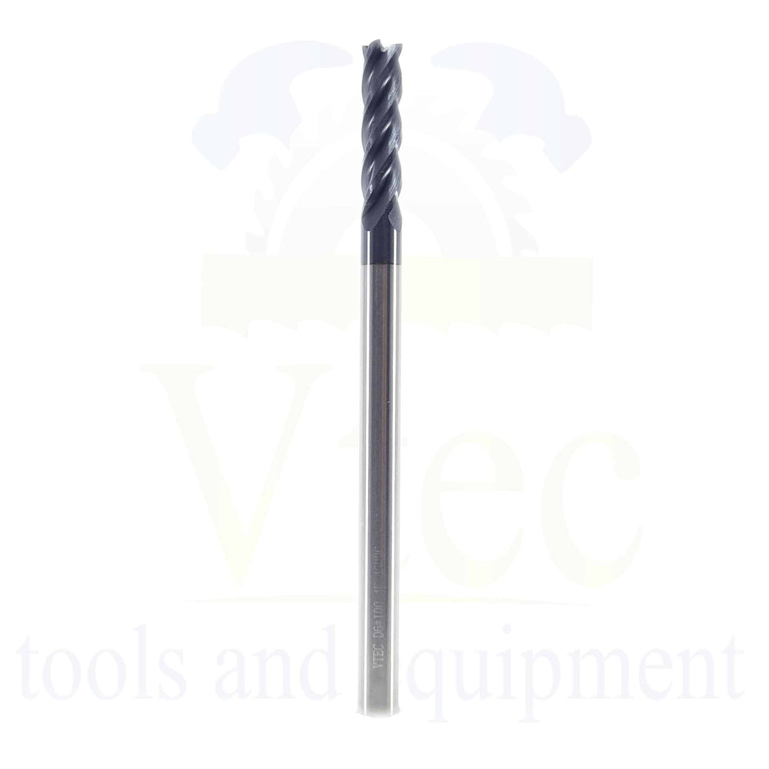 Carbide End Mill - Long Series - 6mm 4 Flute 45HRC