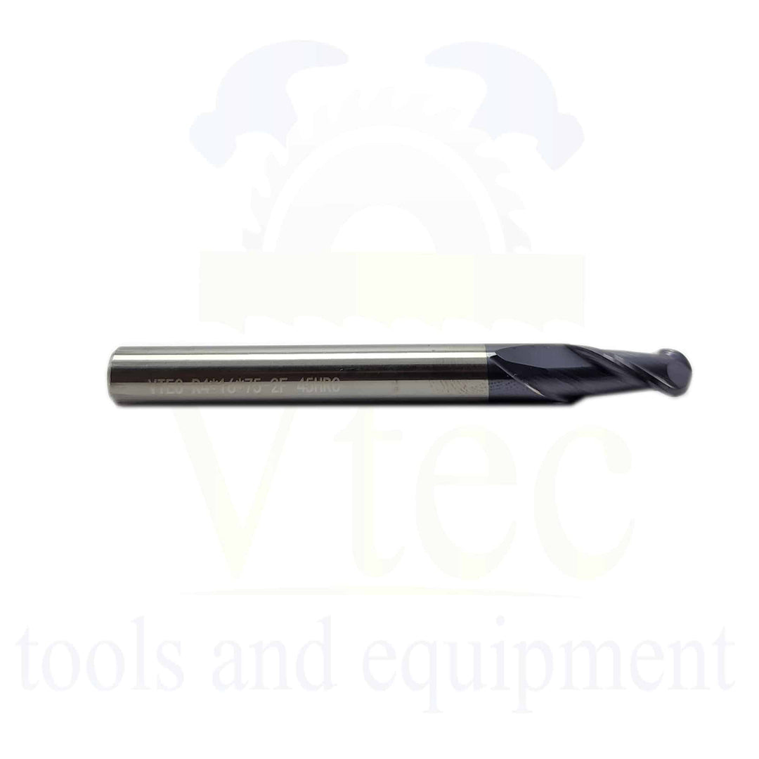 Ballnose Carbide End mill - R4 (8mm) 45HRC