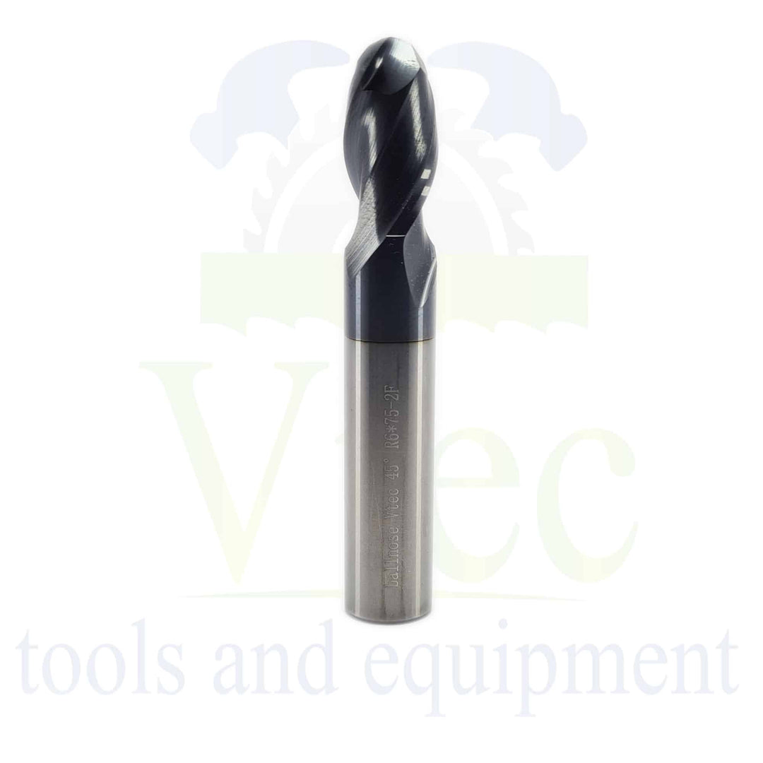 Ballnose Carbide End Mill - R6 (12mm) 45HRC