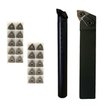 Load image into Gallery viewer, MWLNR-08 S25mm Boring Bar + MWLNR-08 25mm External Tool Holder + 20 WMNG08 Inserts

